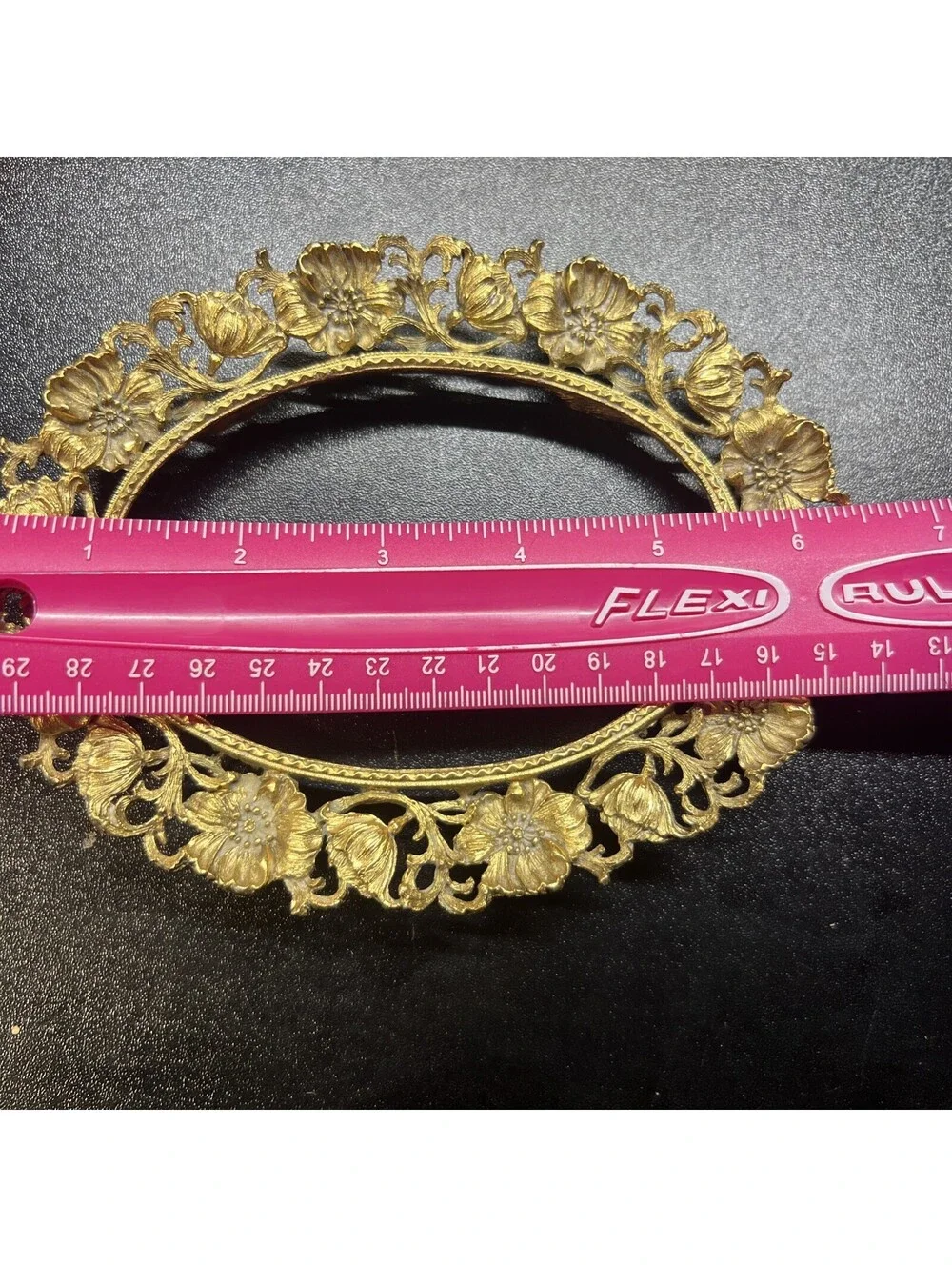 Vintage Matson 24K Gold Plated Oval Picture Frame 6